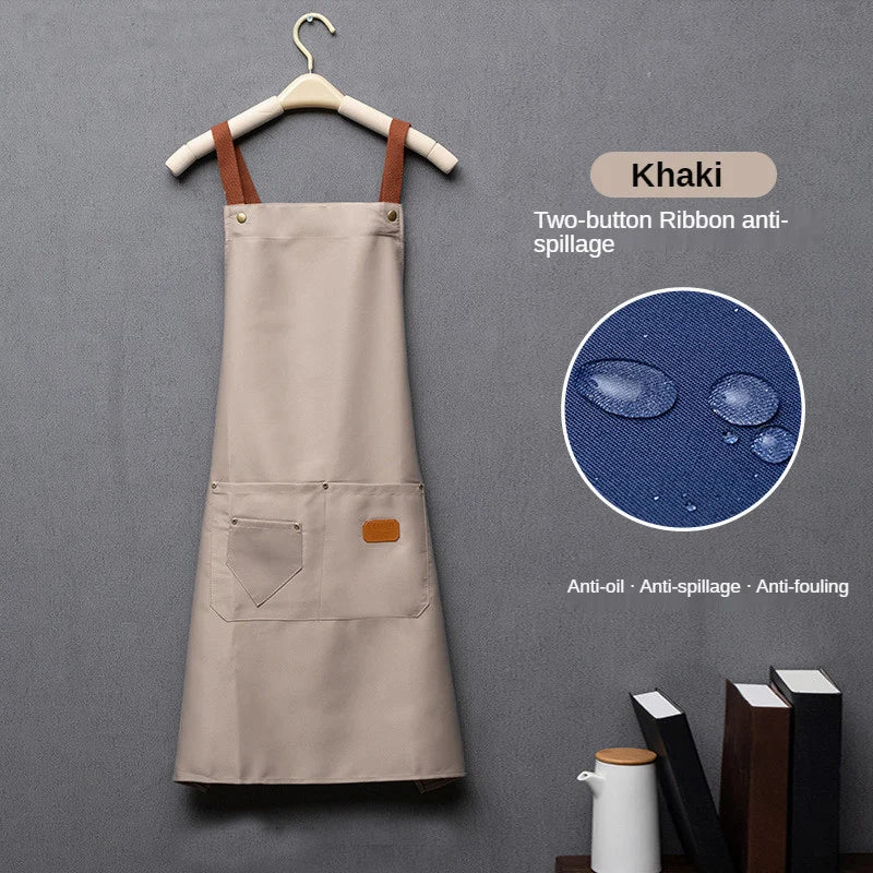 Tablier de cuisine jaune imperméable avec design élégant