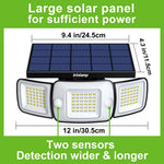 Lampe solaire extérieur blanc installation murale
