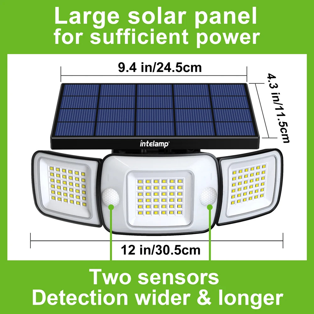 Lampe solaire extérieur blanc installation murale