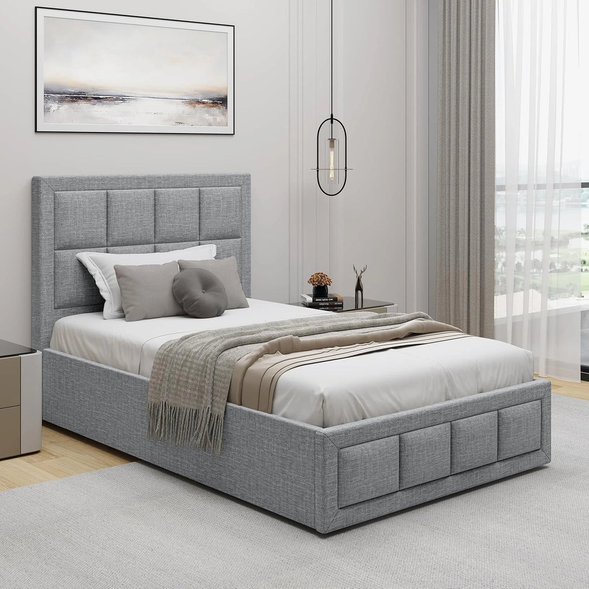 Installation autonome de la tête de lit dans une chambre
