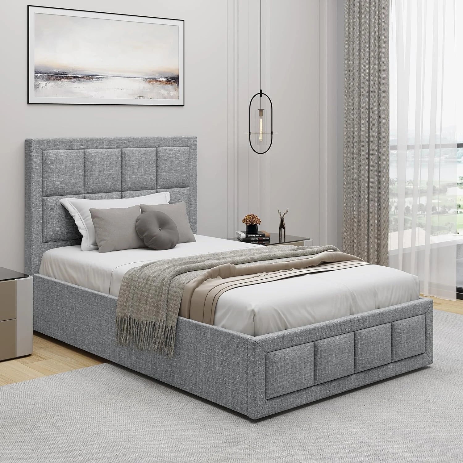 Installation autonome de la tête de lit dans une chambre