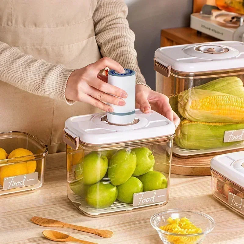 Boîte de conservation sous vide grande capacité avec boussole temporelle