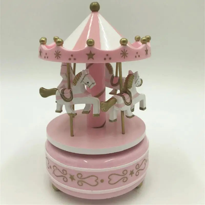 Carrousel mécanique sans piles vue de dessus