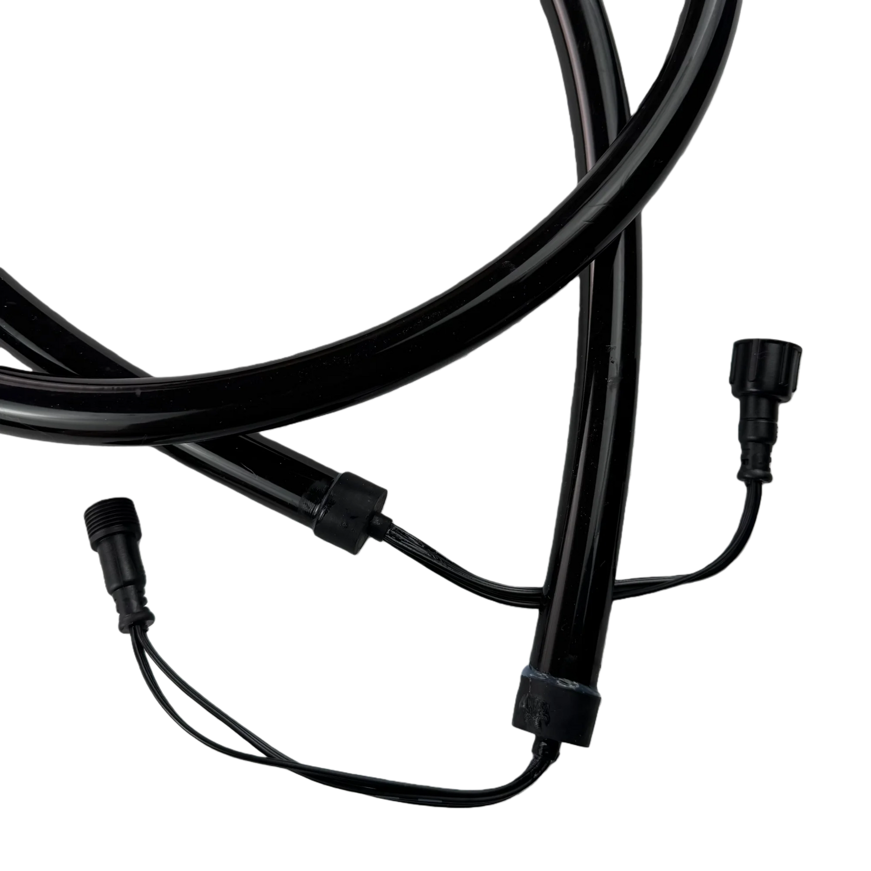 Ruban LED néon flexible blanc installé sur un mur