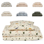 Parure de lit bébé coton biologique housse couette taie oreiller motif dessin animé
