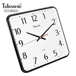 Horloge murale carrée moderne orange