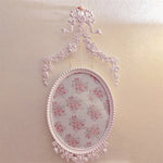 Cadre photo ancien romantique rose blanc décoration murale