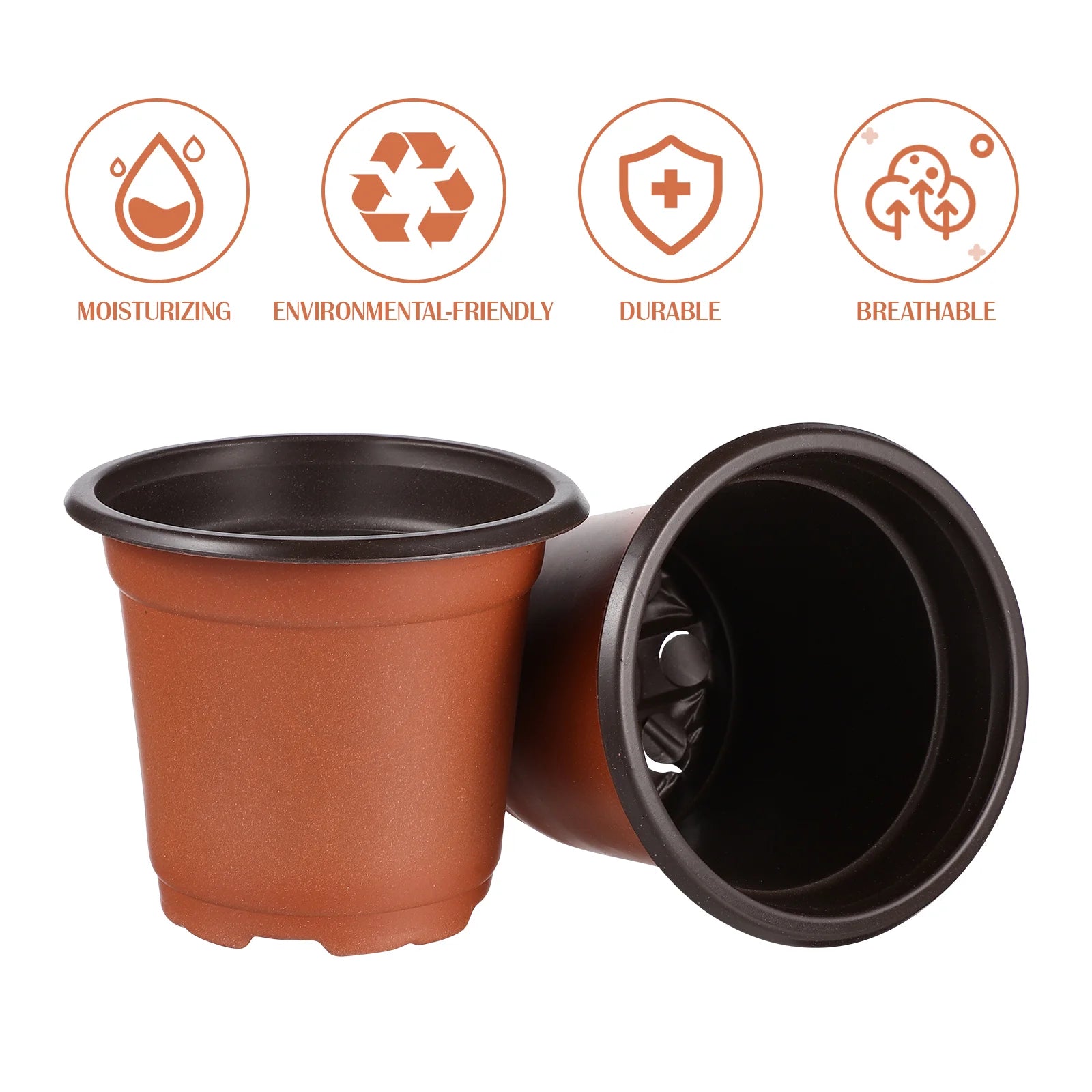 Composition de pots rouges avec différentes plantes en intérieur