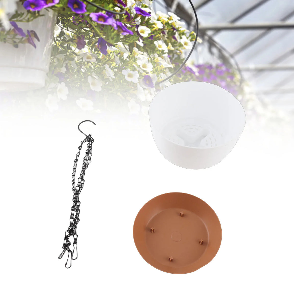 Jardinière suspendue gris foncé design