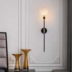 Applique murale LED fer noir vue de côté