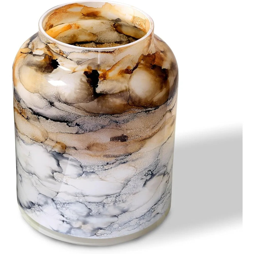 Vase en verre soufflé blanc dans différentes couleurs disponibles