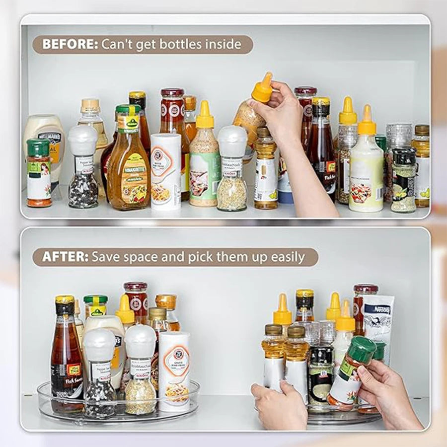 Organisateur rotatif pour armoire de cuisine - vue de dessus