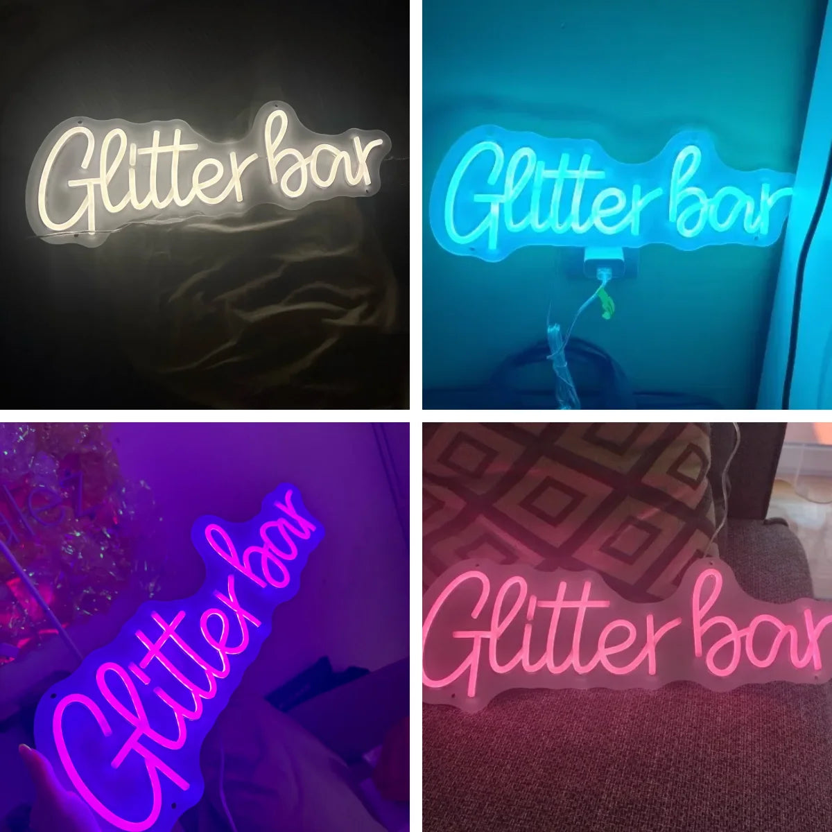 Détail de la bande LED néon sur plaque acrylique