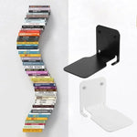 Support mural design pour rangement de livres en couleur grise