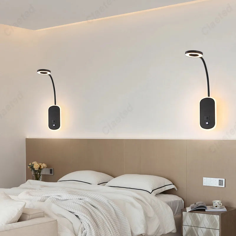 Détail de l'angle réglable de l'applique murale LED - Ombre Interieur