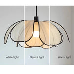Luminaire suspension fleur noir bronze