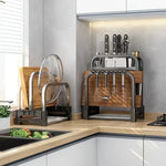 Porte-couteau cuisine multifonction vue de côté
