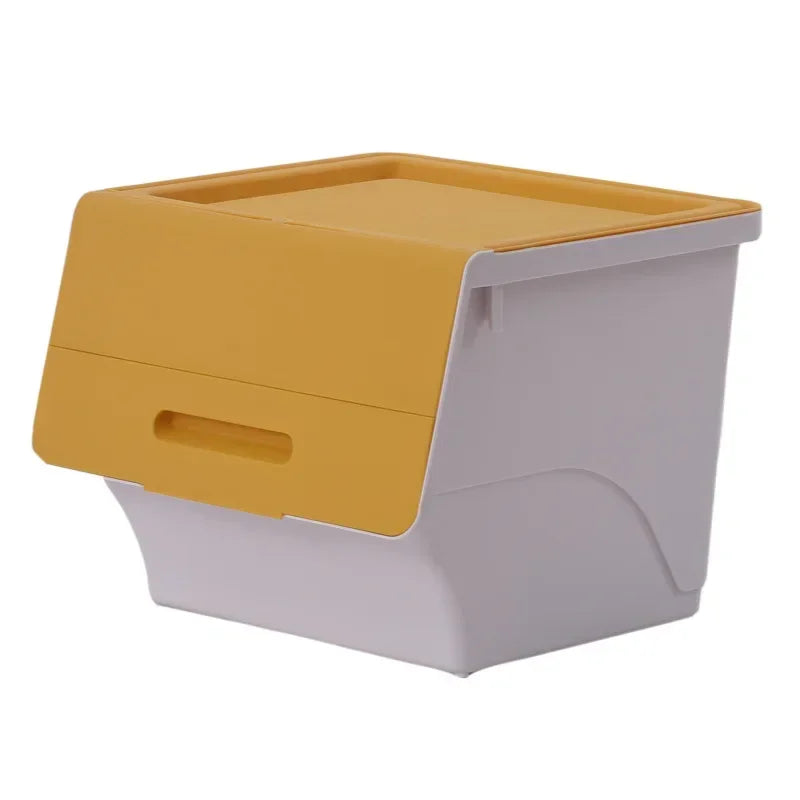 Boîte de rangement jouets 80L silicone bleu lac capacité 120 kg