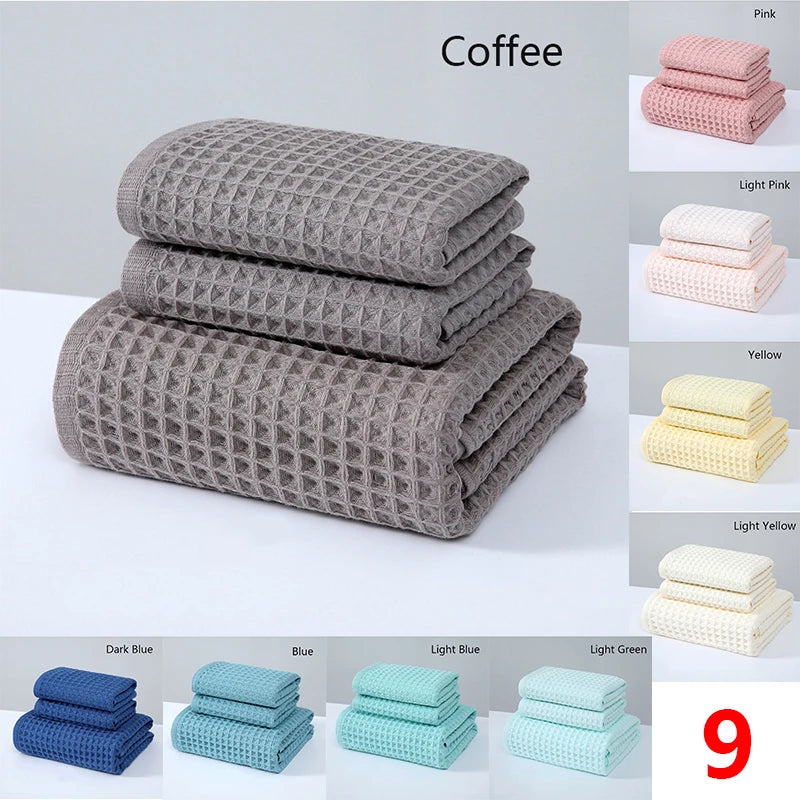 Serviette de bain gaufrée douce absorbante