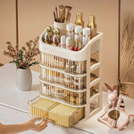 Détail des compartiments de la boîte de rangement maquillage