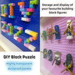 Cadre photo Lego gris foncé avec rangement de mini figurines