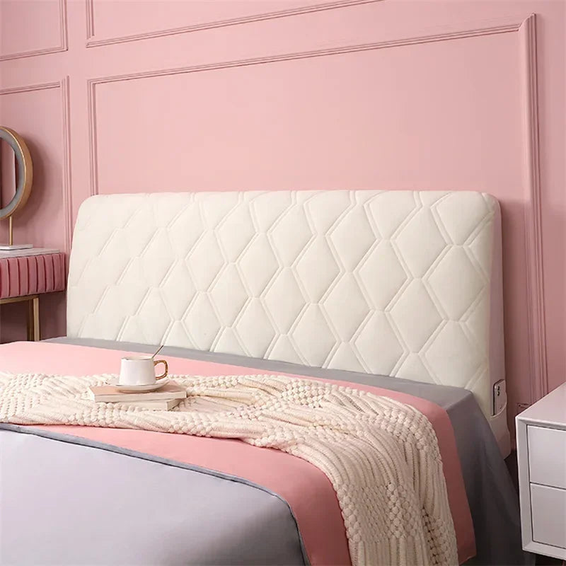Tête de lit matelassée simple en peluche rouge pour décoration maison