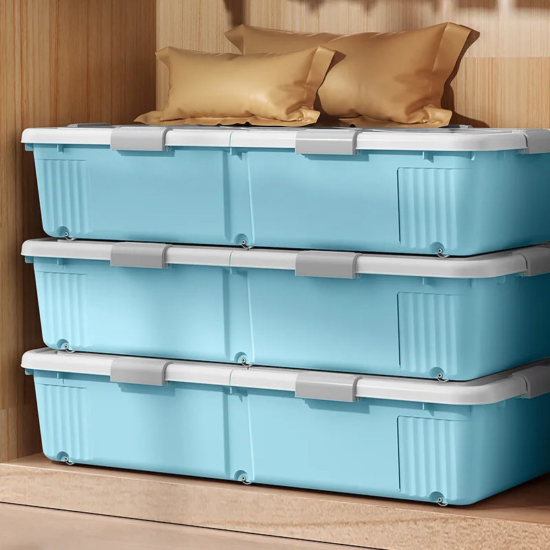 Rangement multifonctionnel pour gain de place sous le lit