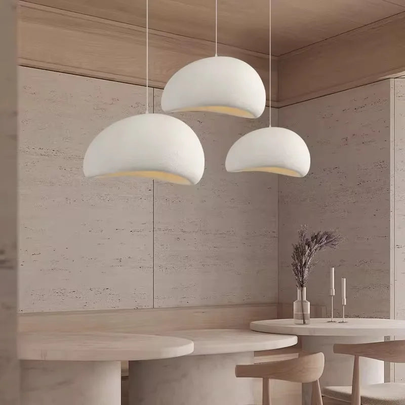 Luminaire suspendu 3 abat-jours blancs cuisine
