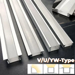 Profilé LED aluminium forme V avec diffuseur transparent