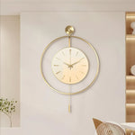 Horloge murale scandinave fleurs fraîches rouge