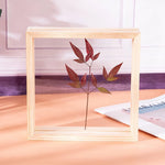 Cadre photo en bois naturel avec plaques acryliques transparentes