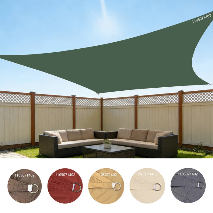 Voile d'ombrage carrée imperméable rouge sur balcon