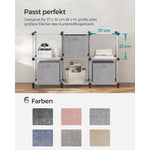 Lot de 6 cubes de rangement 30x30x30 cm organisant des vêtements dans une armoire