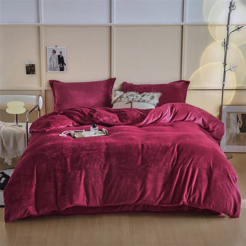 Housse de couette flanelle bleu marine literie