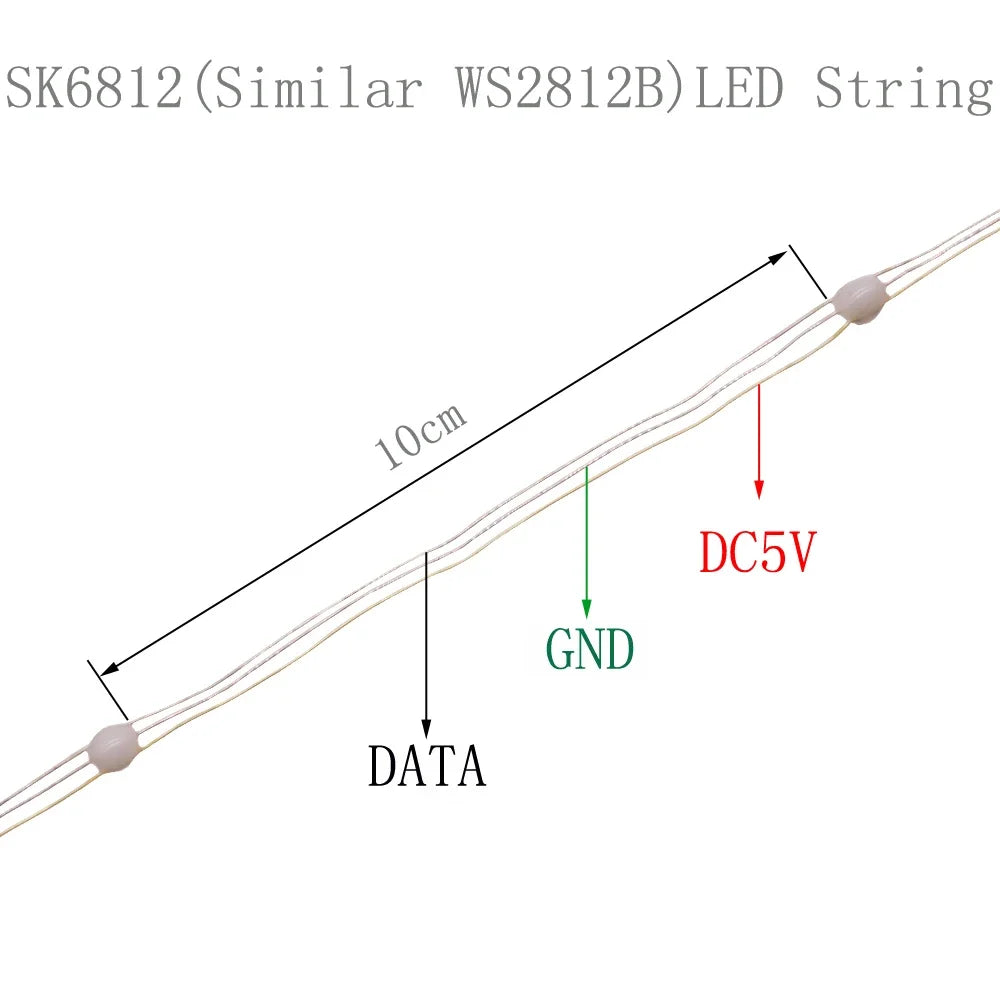 Bande LED WS2812B multicolore pour décoration intérieure
