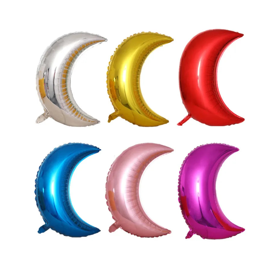 Ballon aluminium lune 10 pouces rubis décoration anniversaire bébé