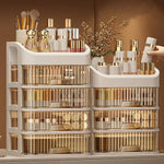 Boîte de rangement maquillage multicouche extensible couleur ivoire