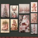 Tableau toile noel renne pere noel