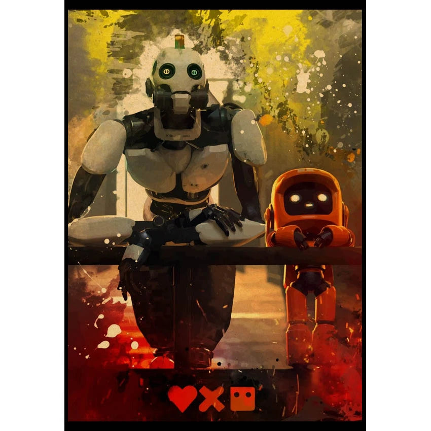 Affiche murale dans une chambre avec décoration contemporaine