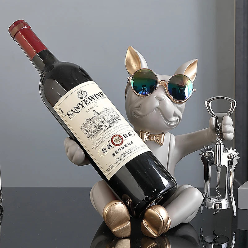 Statue bouledogue français jaune clair pour décoration intérieure