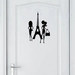 Décoration murale avion style dessin animé pour toilettes