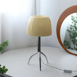 Lampe de table Bauhaus design danois abat-jour verre noir