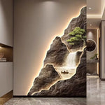 Options de couleurs pour la peinture murale LED : rose, jaune, bleu