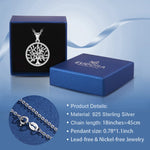 Pendentif arbre de vie argent 925 pierre rouge