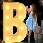 Lettre lumineuse LED géante 100cm blanche pour décoration d'anniversaire