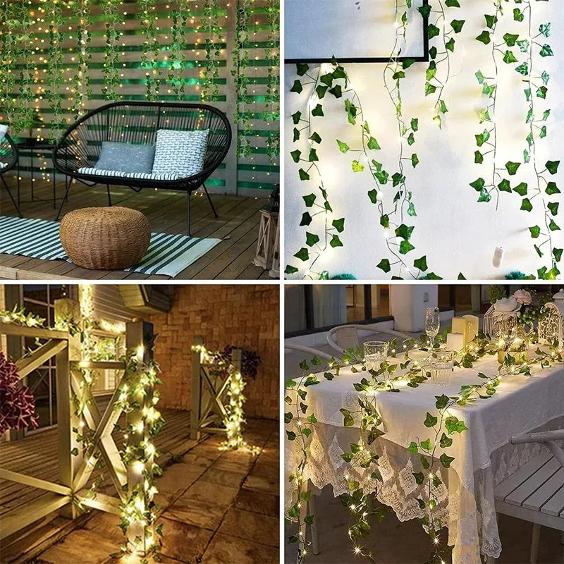 Guirlande LED lierre artificiel pour mariage