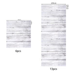 Détail du motif bois rétro sur autocollant PVC pour escalier