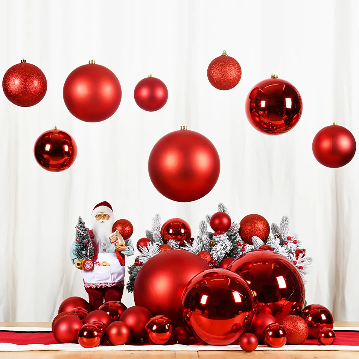 Boule de Noël jaune fluo brillante pour décoration festive