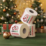 Papier toilette Noël utilisé comme emballage cadeau