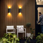 Applique murale LED jardin aluminium noir